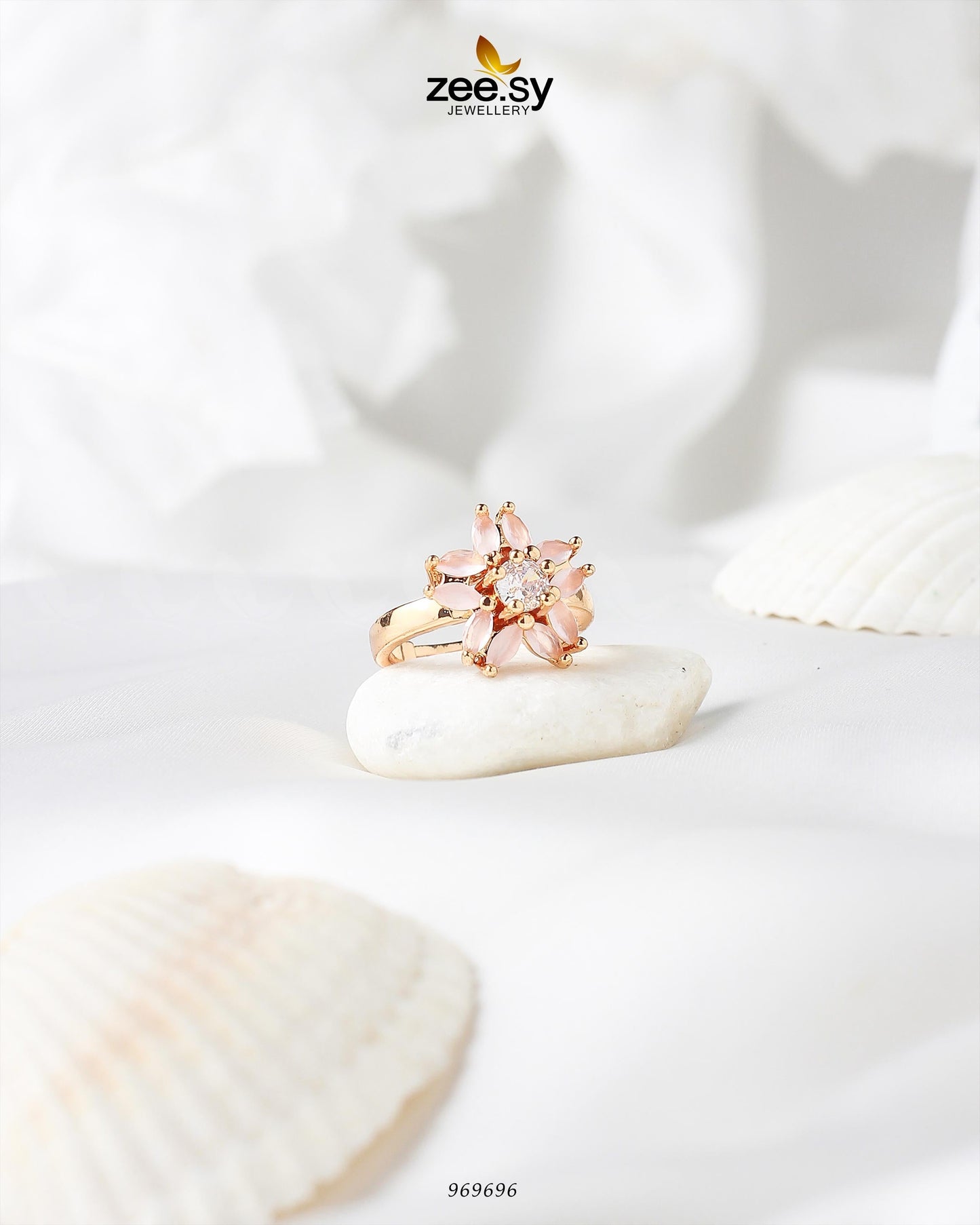 Daisy Ring Mint pink