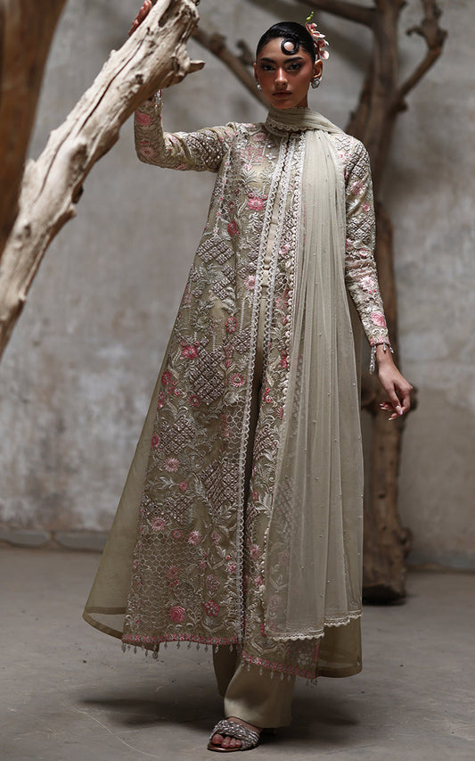 Threads and Motifs | Formal Dresses 25 | Organza Embroidered Jacket - Pakistani Designer Dress - by Threads and Motifs - Type : Ladies Clothes - 100% Original at Saira Sultan