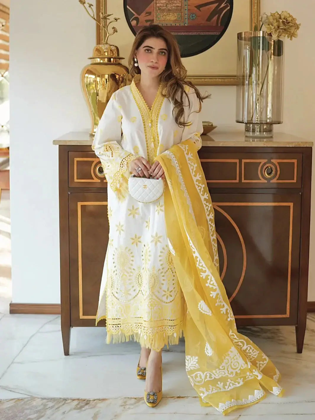 Faiza Faisal | Maya Luxury Lawn | Ceren - Pakistani Designer Dress - by Faiza Faisal | Type: Luxury - 100% Original at Saira Sultan