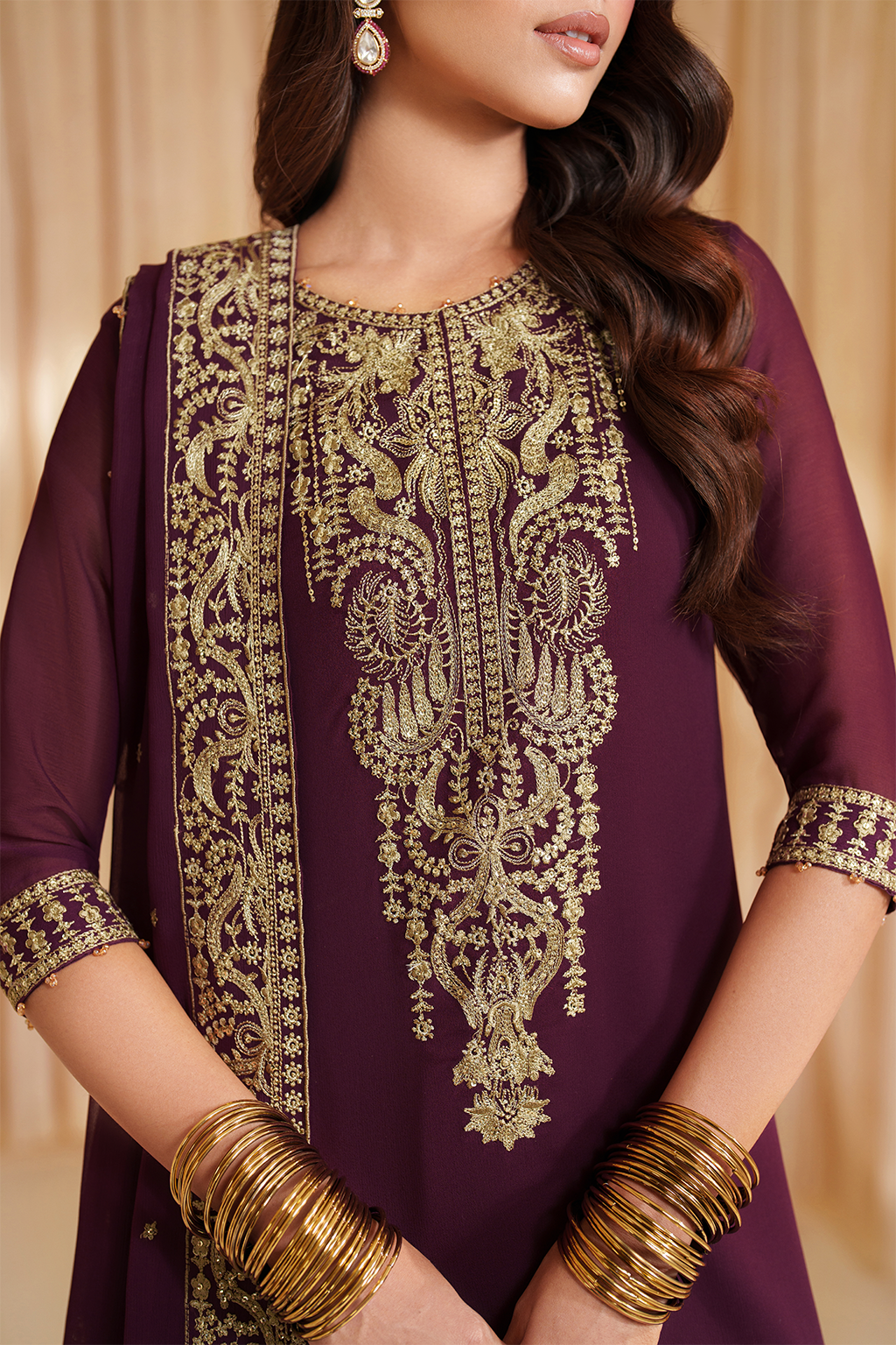 Iznik I Festive Formal I CC-76 Embroidered Chiffon - Pakistani Designer Dress - by Iznik - Type : Ladies Clothes - 100% Original at Saira Sultan