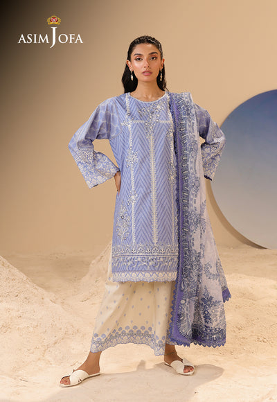 Asim Jofa | Summer Rhapsody | AJUBU-13 Printed Embroidered Lawn - Pakistani Designer Dress - by Asim Jofa - Type : Ladies Clothes - 100% Original at Saira Sultan