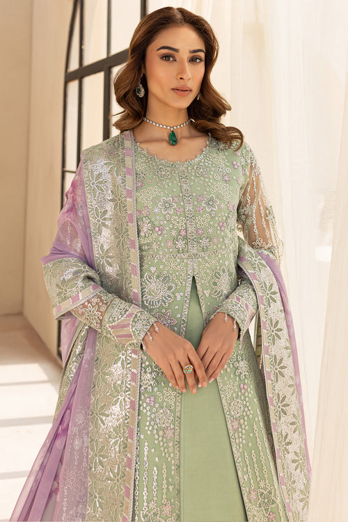 Farasha | Lu Zella Premium Formals 25 | Sage Luxe - Pakistani Designer Dress - by Farasha - Type : Ladies Clothes - 100% Original at Saira Sultan