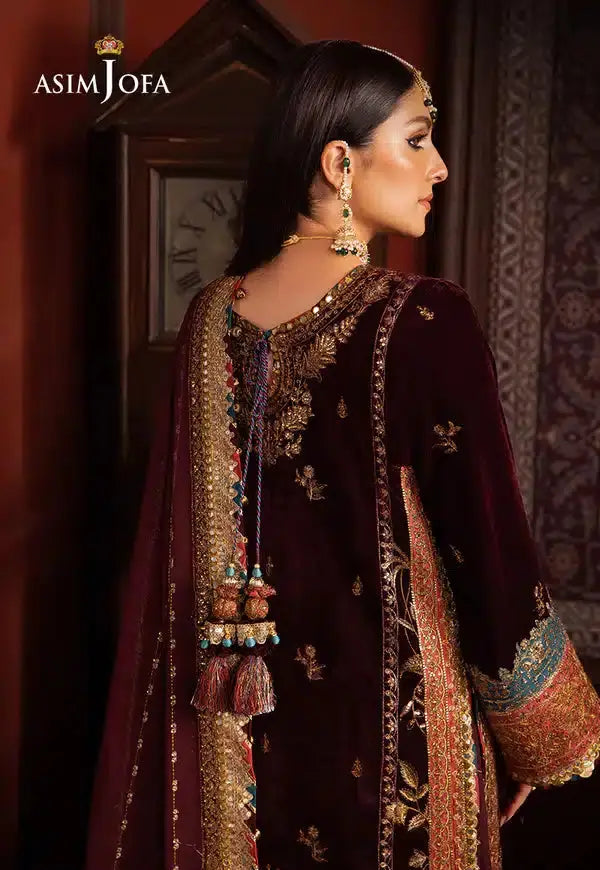 Asim Jofa | Makhmal Wedding Velvet 23 | AJMM-09 - Pakistani Designer Dress - by Asim Jofa | Type: Formal - 100% Original at Saira Sultan