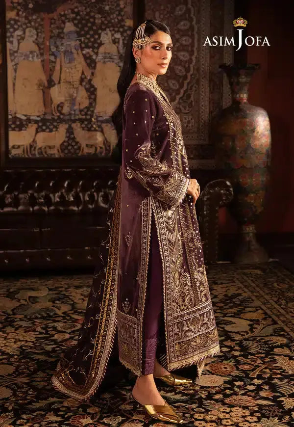 Asim Jofa | Makhmal Wedding Velvet 23 | AJMM-06 - Pakistani Designer Dress - by Asim Jofa | Type: Formal - 100% Original at Saira Sultan