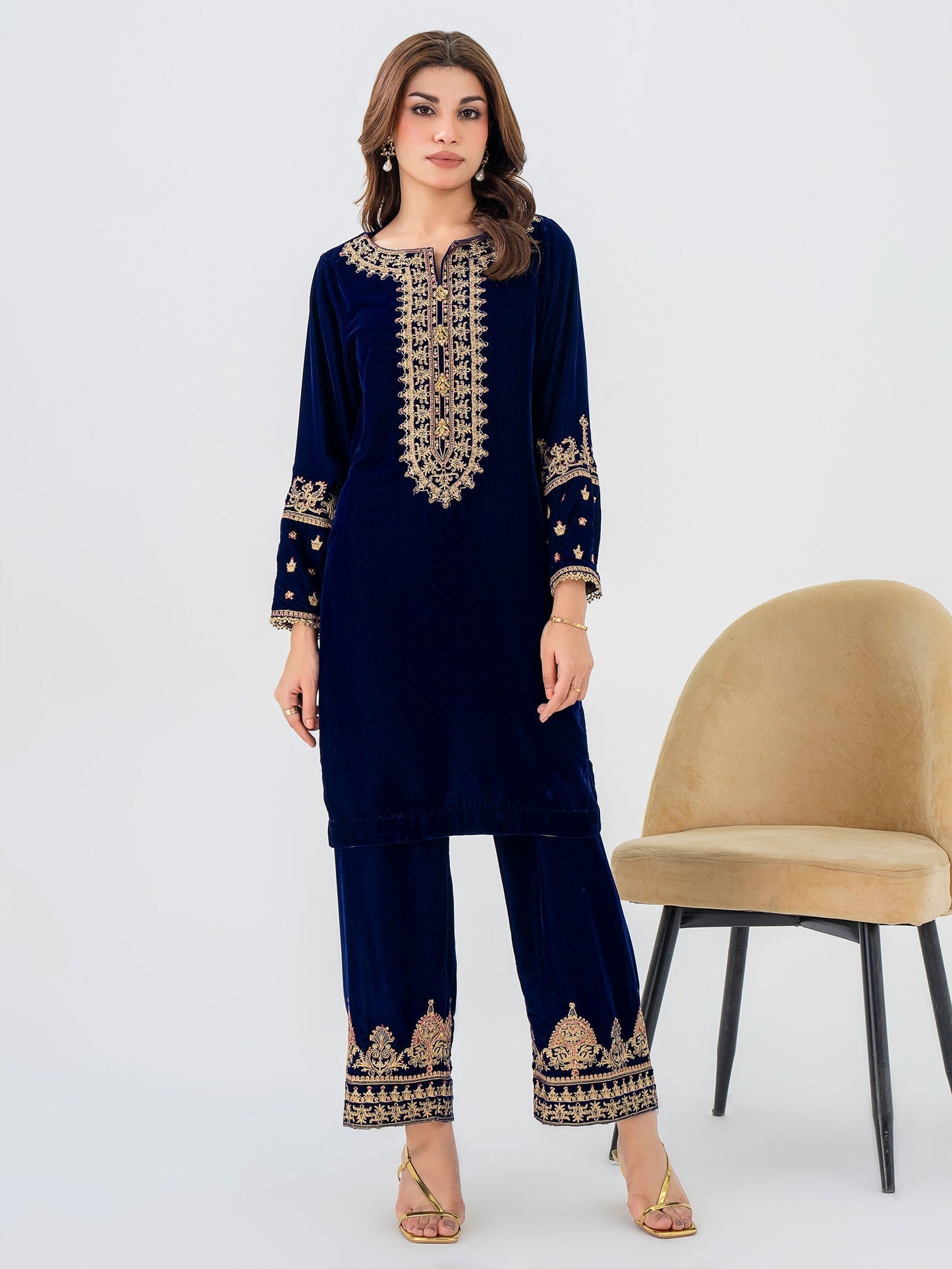 Lime Light | Velvet Pret | V-18 XS Navy Blue Velvet