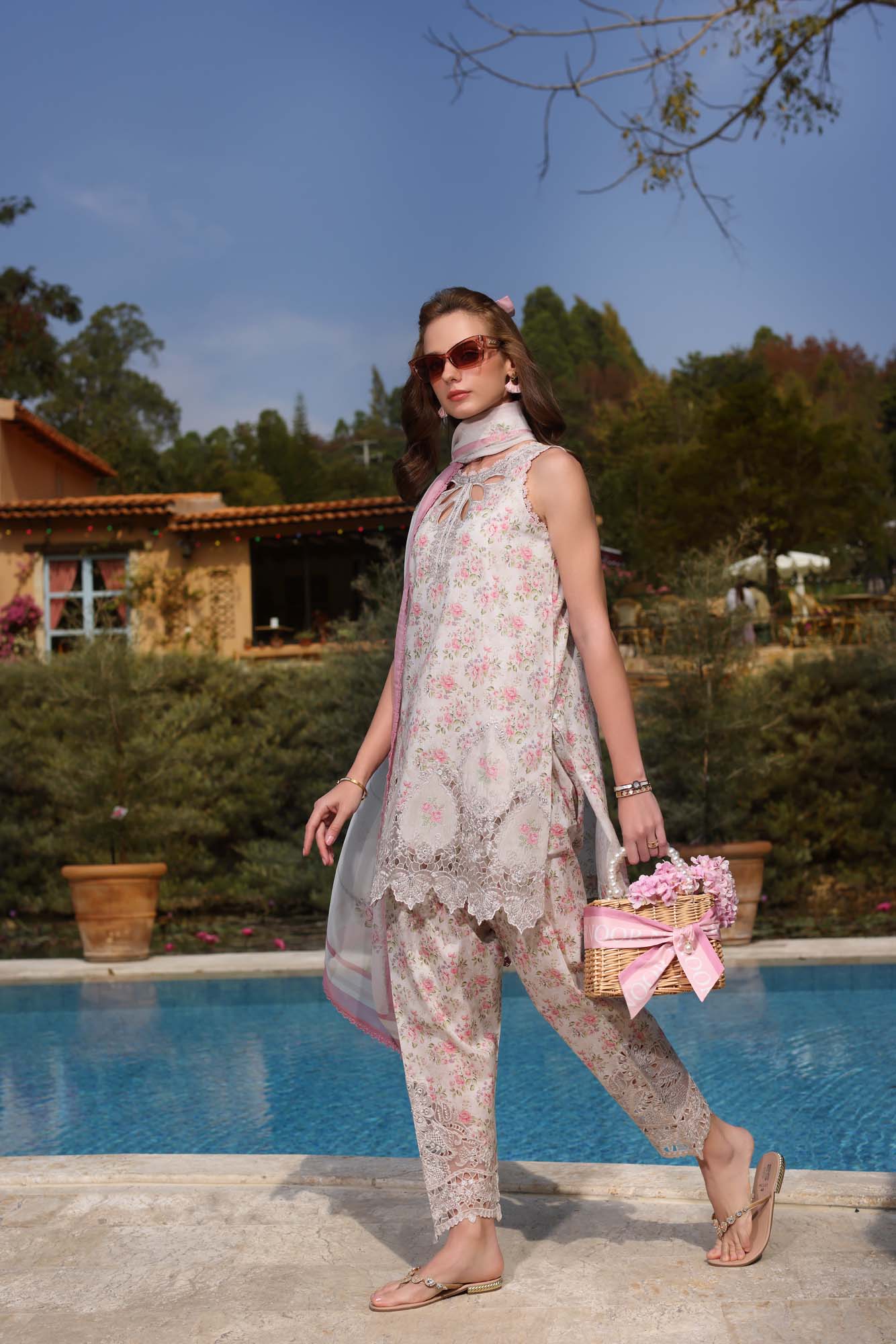 Noor by Saadia Asad | Luxe Chikankari 25 | D7-A S Off White Lawn