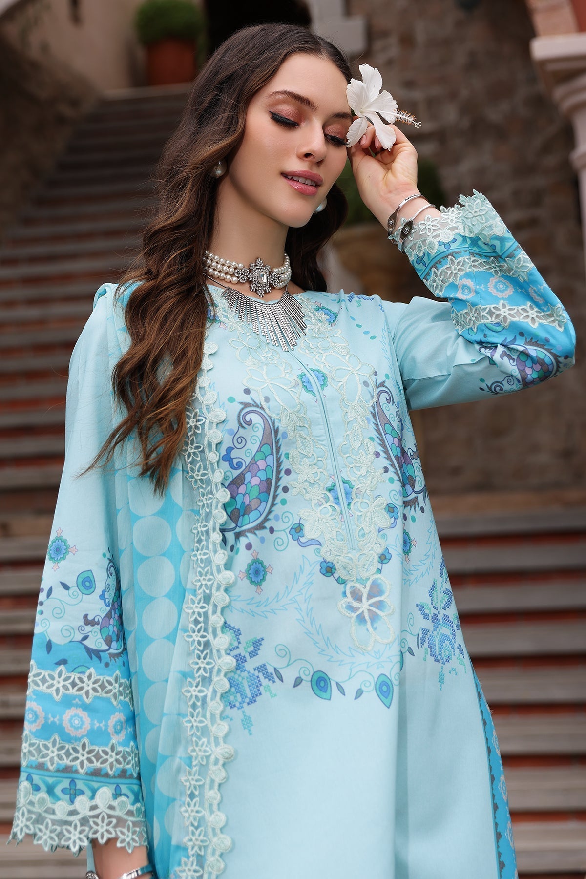 Charizma | Rang e Bahar | CRB5-09 L Light Blue Lawn