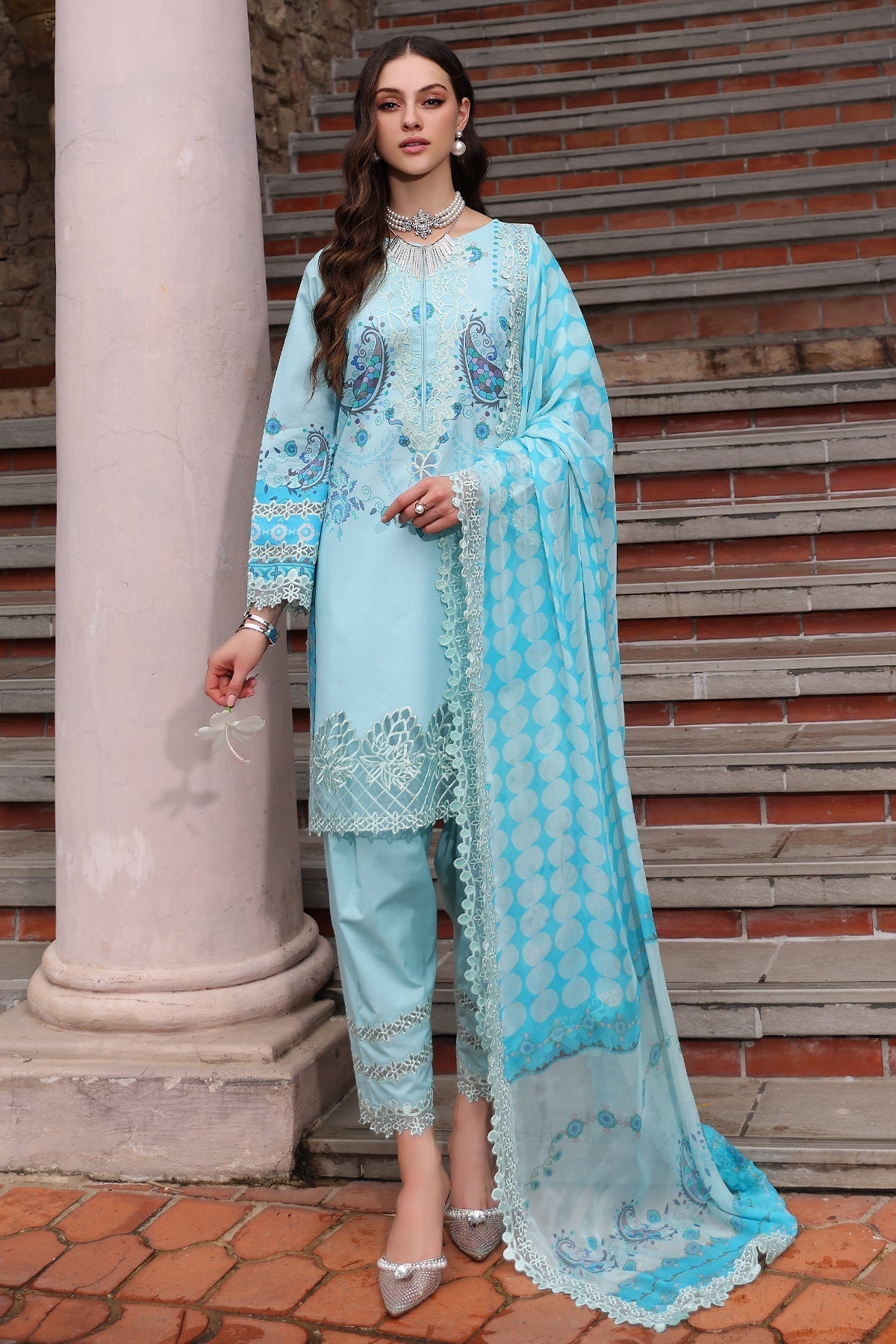 Charizma | Rang e Bahar | CRB5-09 XL Light Blue Lawn