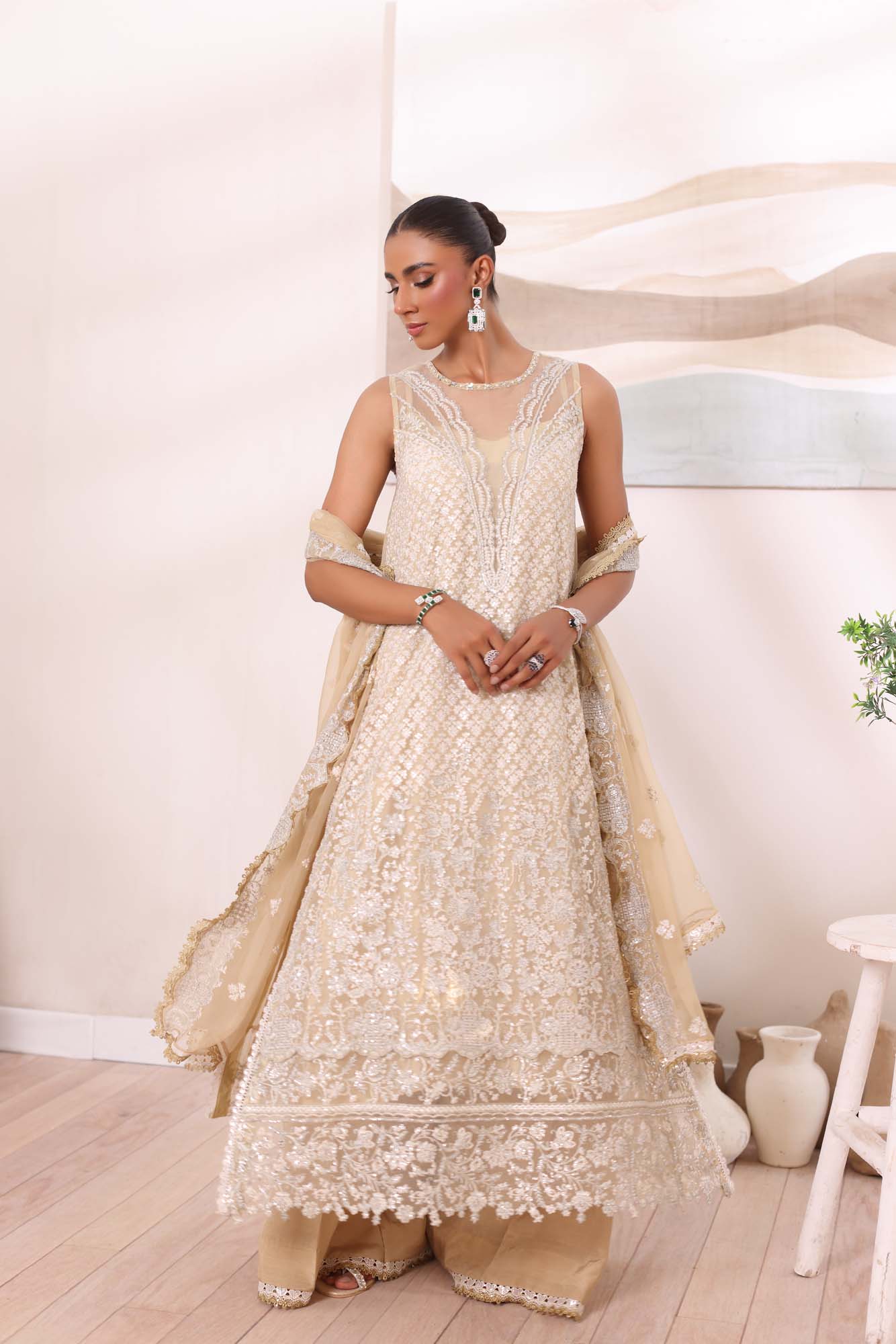 Noor by Saadia Asad | Noor Chiffon De Luxe | D1 - Pakistani Designer Dress - by Noor by Saadia Asad | Type: Formal - 100% Original at Saira Sultan