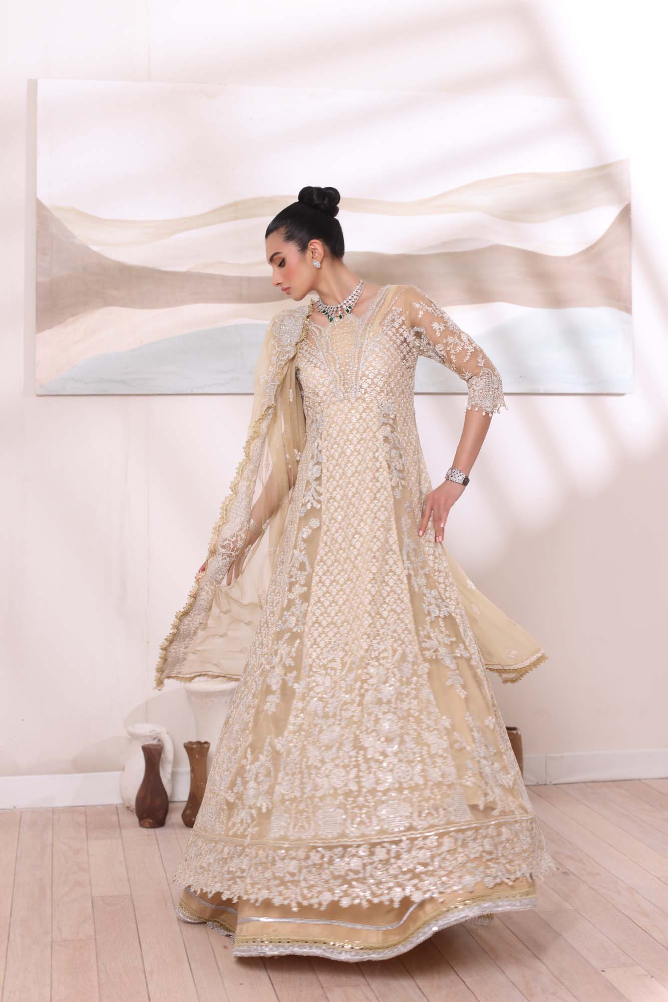 Noor by Saadia Asad | Noor Chiffon De Luxe | D1 - Pakistani Designer Dress - by Noor by Saadia Asad | Type: Formal - 100% Original at Saira Sultan