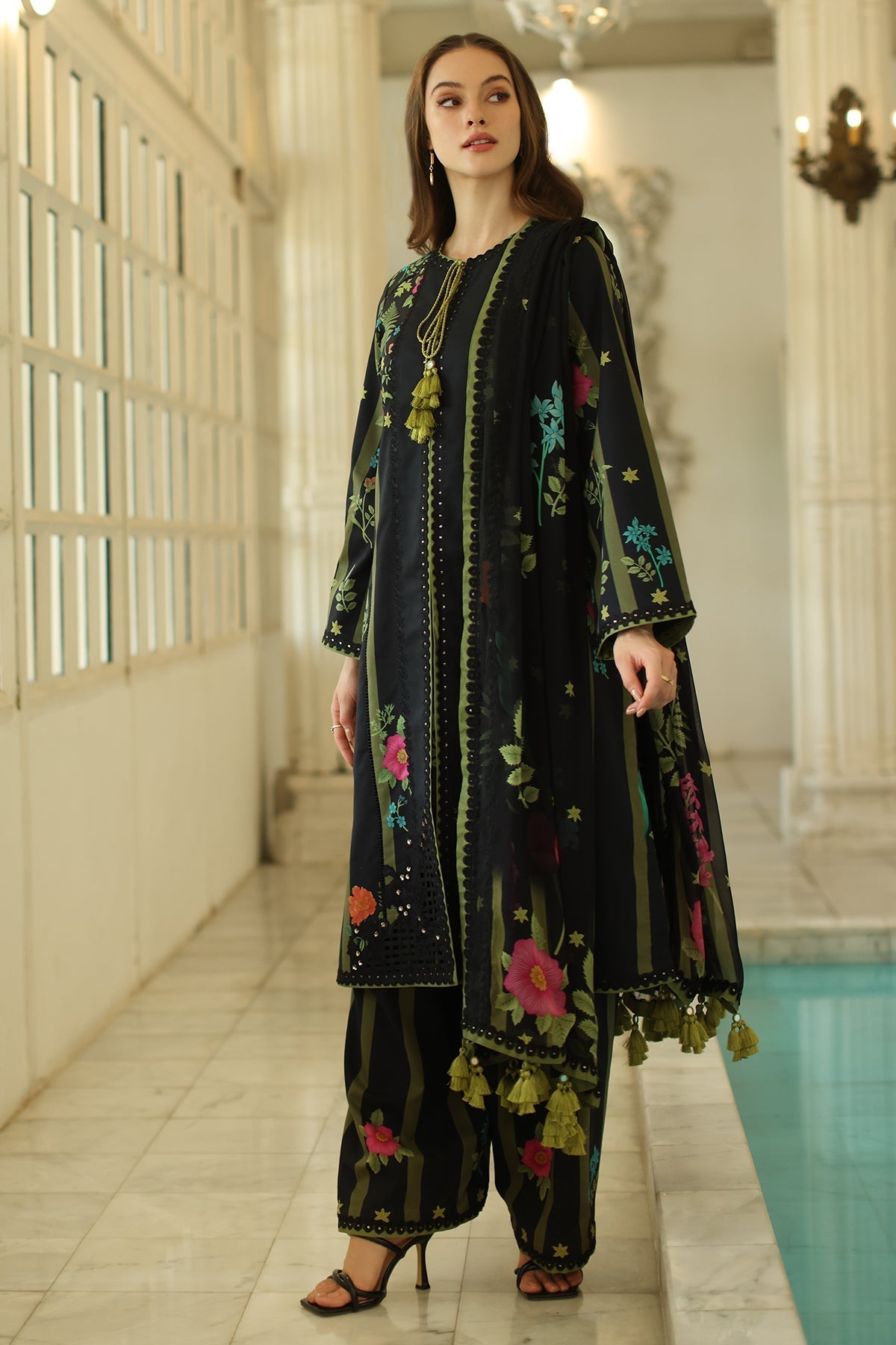 Charizma | Aniq Lawn Collection | AN5-07 XL Black Lawn