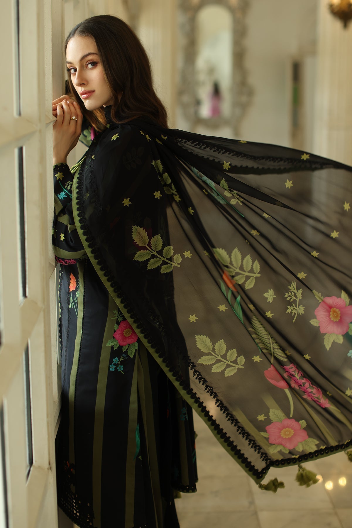 Charizma | Aniq Lawn Collection | AN5-07 L Black Lawn