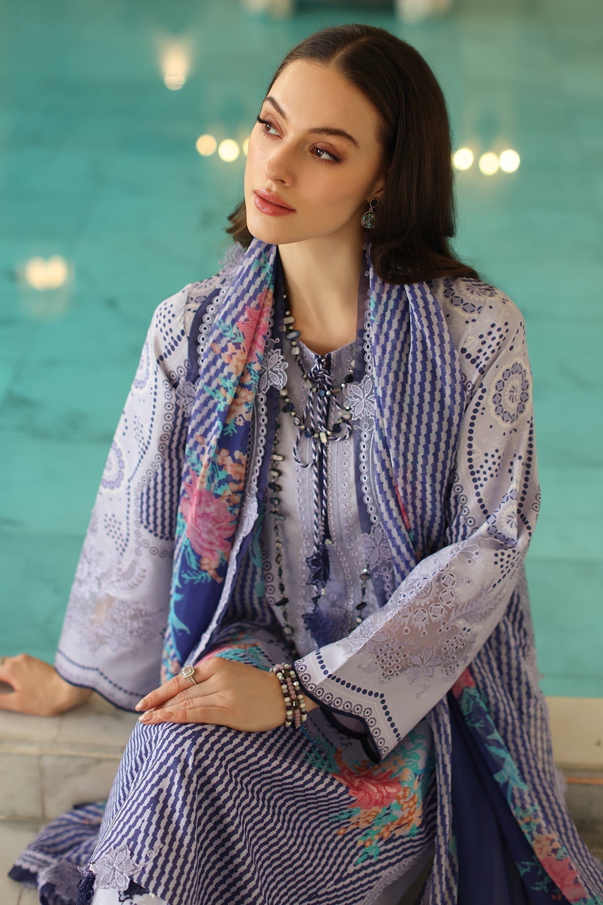 Charizma | Aniq Lawn Collection | AN5-01 XL Light Lavender Lawn