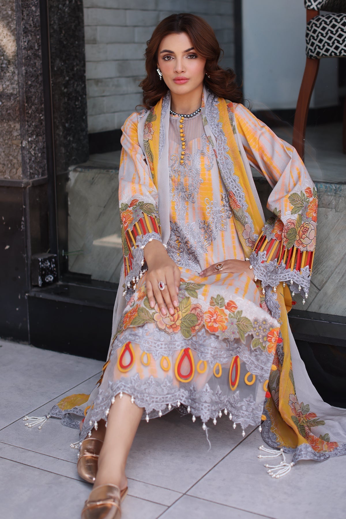 Charizma | Combination Lawn | CC5-25 XL Mustard Yellow Lawn
