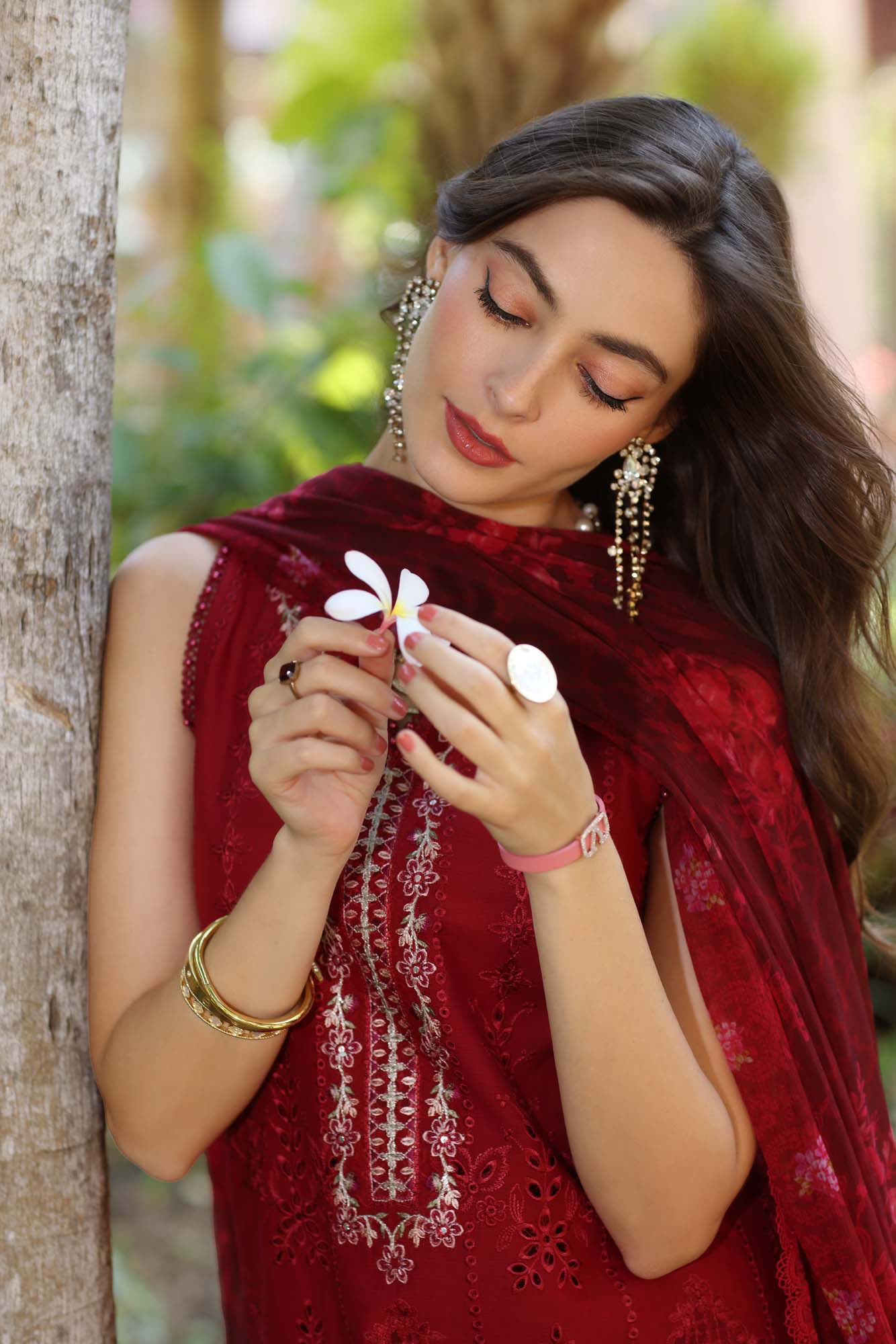 Noor by Saadia Asad | Eid Luxury Laserkari 25 | D7-A L Red Lawn