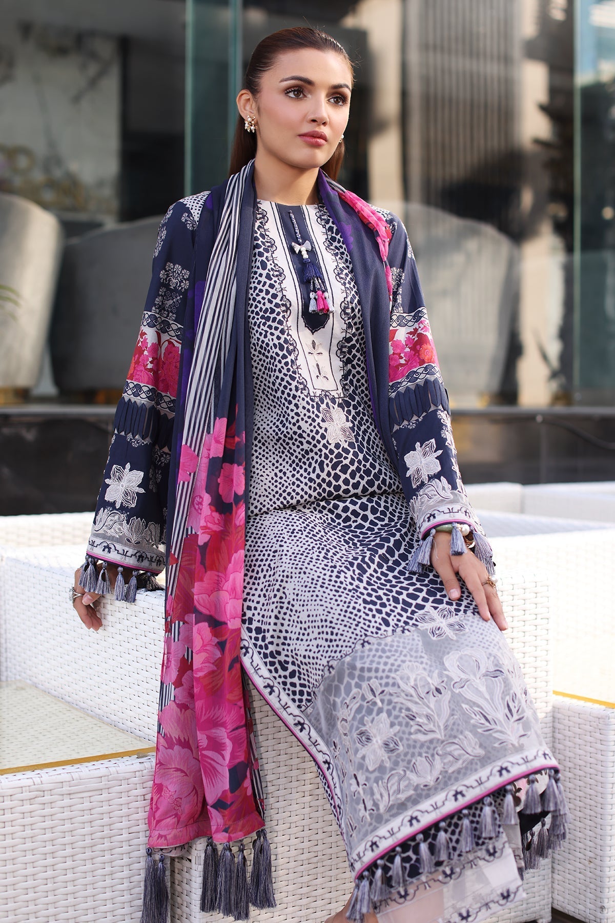 Charizma | Combination Lawn | CC5-26 L Navy Lawn
