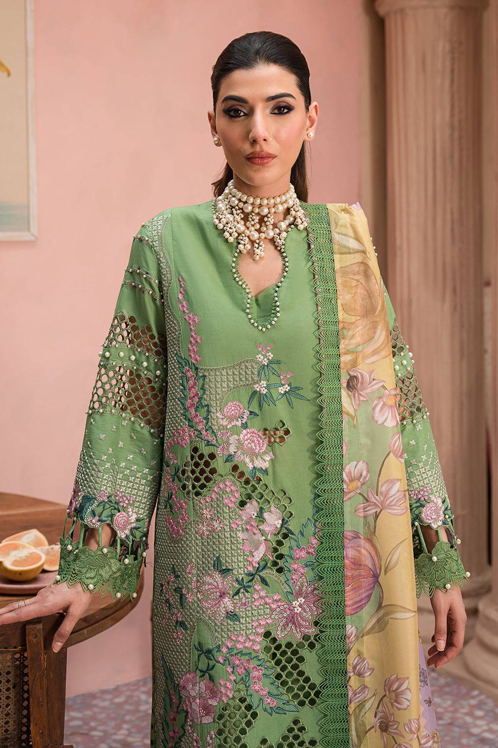 Afrozeh | The Pinted Grden Lawn 24 | Celestial Bouquet - Pakistani Designer Dress - by Afrozeh | Type: Luxury - 100% Original at Saira Sultan