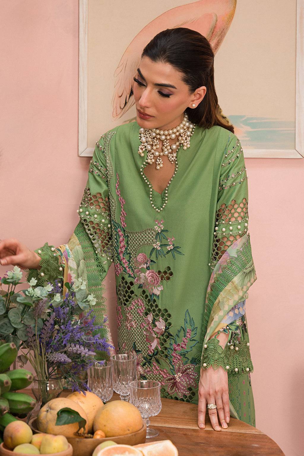 Afrozeh | The Pinted Grden Lawn 24 | Celestial Bouquet - Pakistani Designer Dress - by Afrozeh | Type: Luxury - 100% Original at Saira Sultan