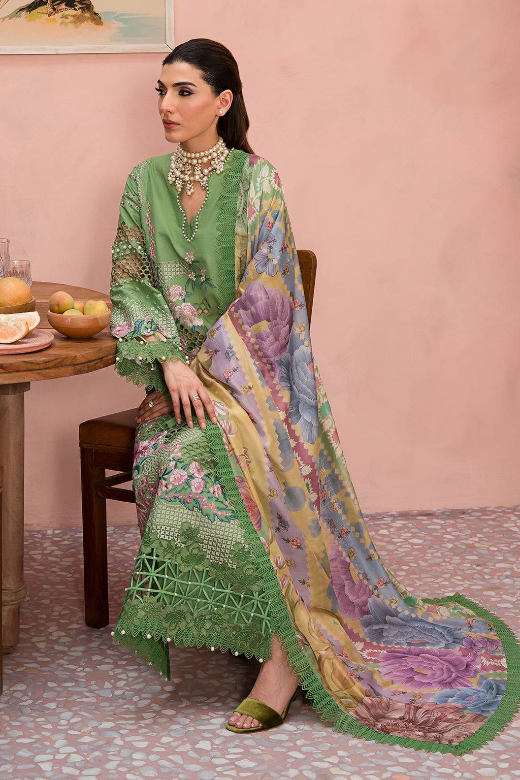 Afrozeh | The Pinted Grden Lawn 24 | Celestial Bouquet - Pakistani Designer Dress - by Afrozeh | Type: Luxury - 100% Original at Saira Sultan