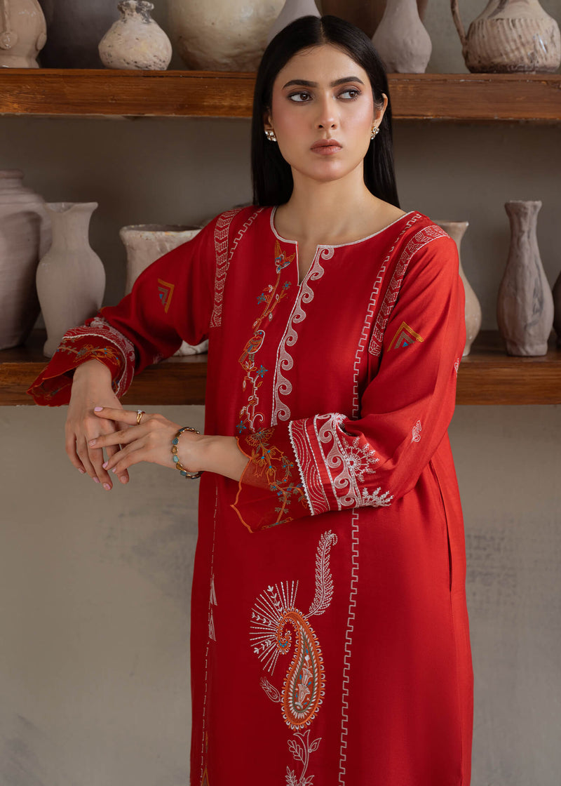 Jeem | Summer 25 RTW | KIARA RUST - Pakistani Designer Dress - by Jeem - Type : Ladies Clothes - 100% Original at Saira Sultan