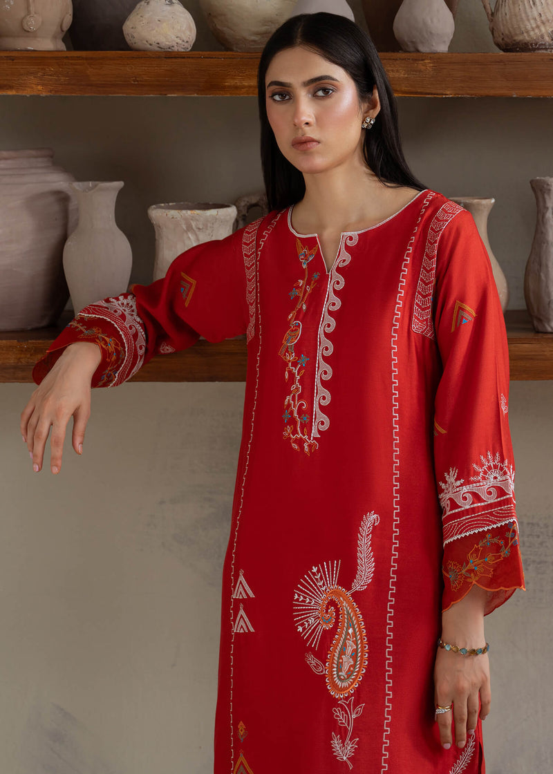 Jeem | Summer 25 RTW | KIARA RUST - Pakistani Designer Dress - by Jeem - Type : Ladies Clothes - 100% Original at Saira Sultan