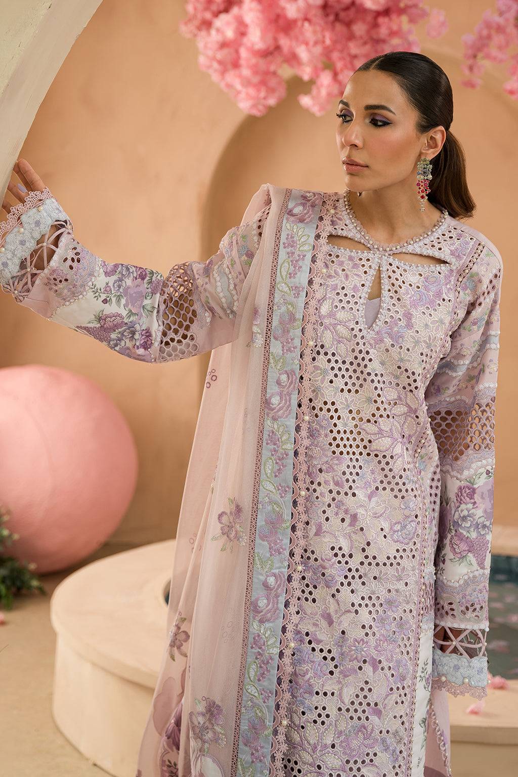 Afrozeh | The Pinted Grden Lawn 24 | Honeysuckle - Pakistani Designer Dress - by Afrozeh | Type: Luxury - 100% Original at Saira Sultan