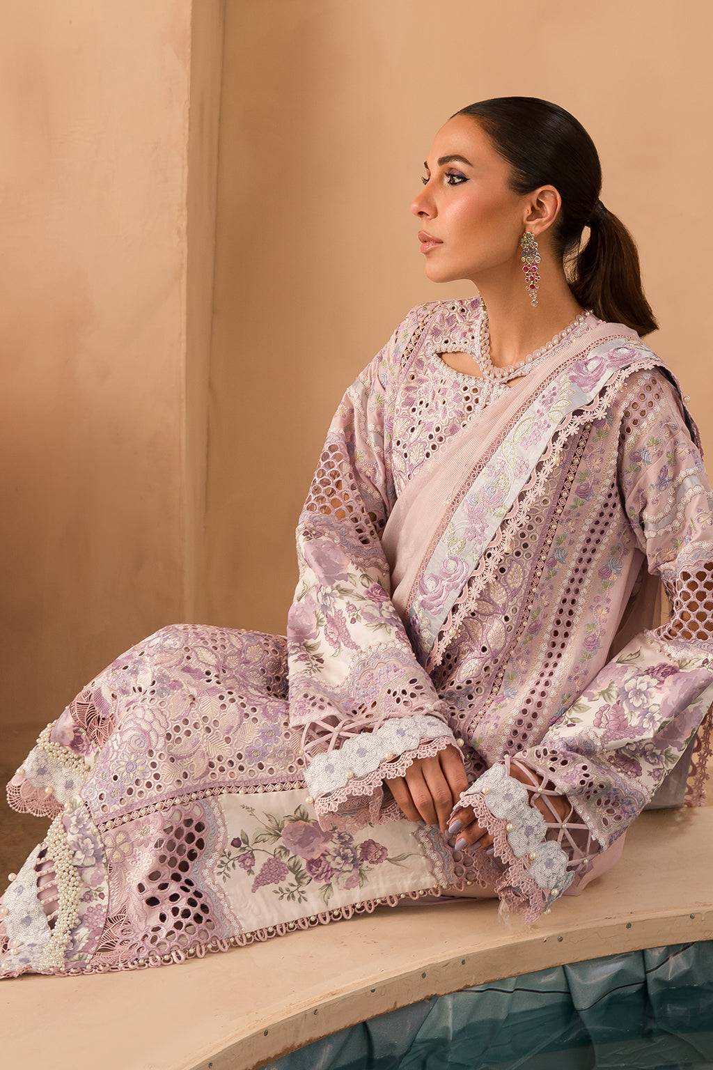 Afrozeh | The Pinted Grden Lawn 24 | Honeysuckle - Pakistani Designer Dress - by Afrozeh | Type: Luxury - 100% Original at Saira Sultan