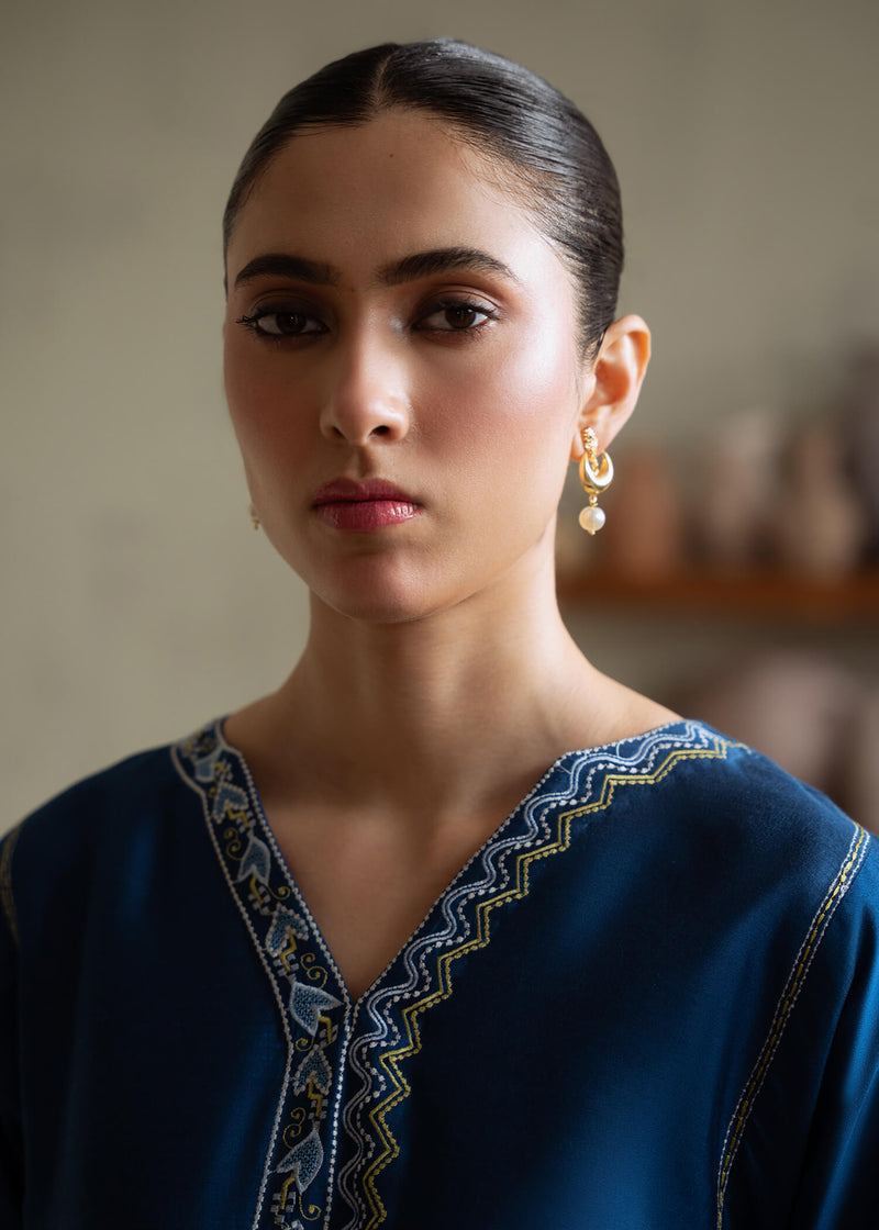 Jeem | Summer 25 RTW | ANZA BLUE - Pakistani Designer Dress - by Jeem - Type : Ladies Clothes - 100% Original at Saira Sultan