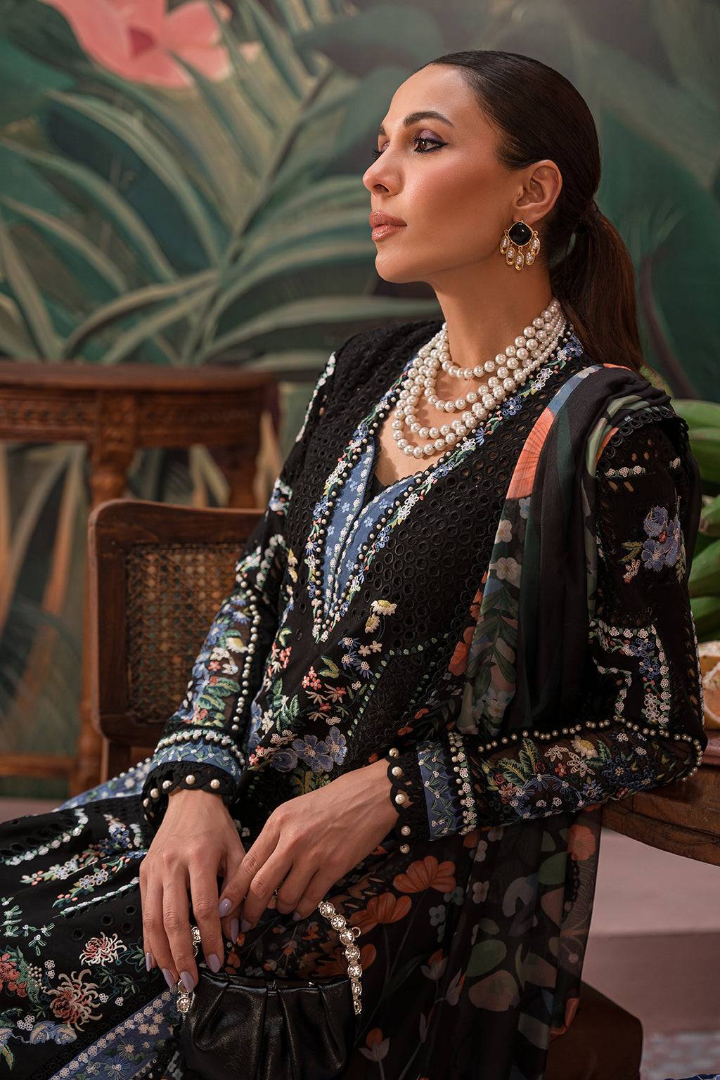 Afrozeh | The Pinted Grden Lawn 24 | Midnight Muse - Pakistani Designer Dress - by Afrozeh | Type: Luxury - 100% Original at Saira Sultan
