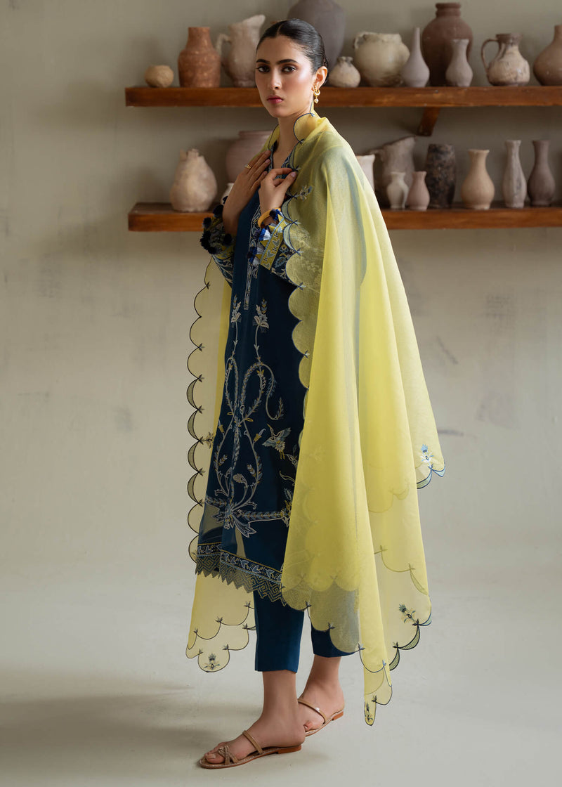 Jeem | Summer 25 RTW | ANZA BLUE - Pakistani Designer Dress - by Jeem - Type : Ladies Clothes - 100% Original at Saira Sultan
