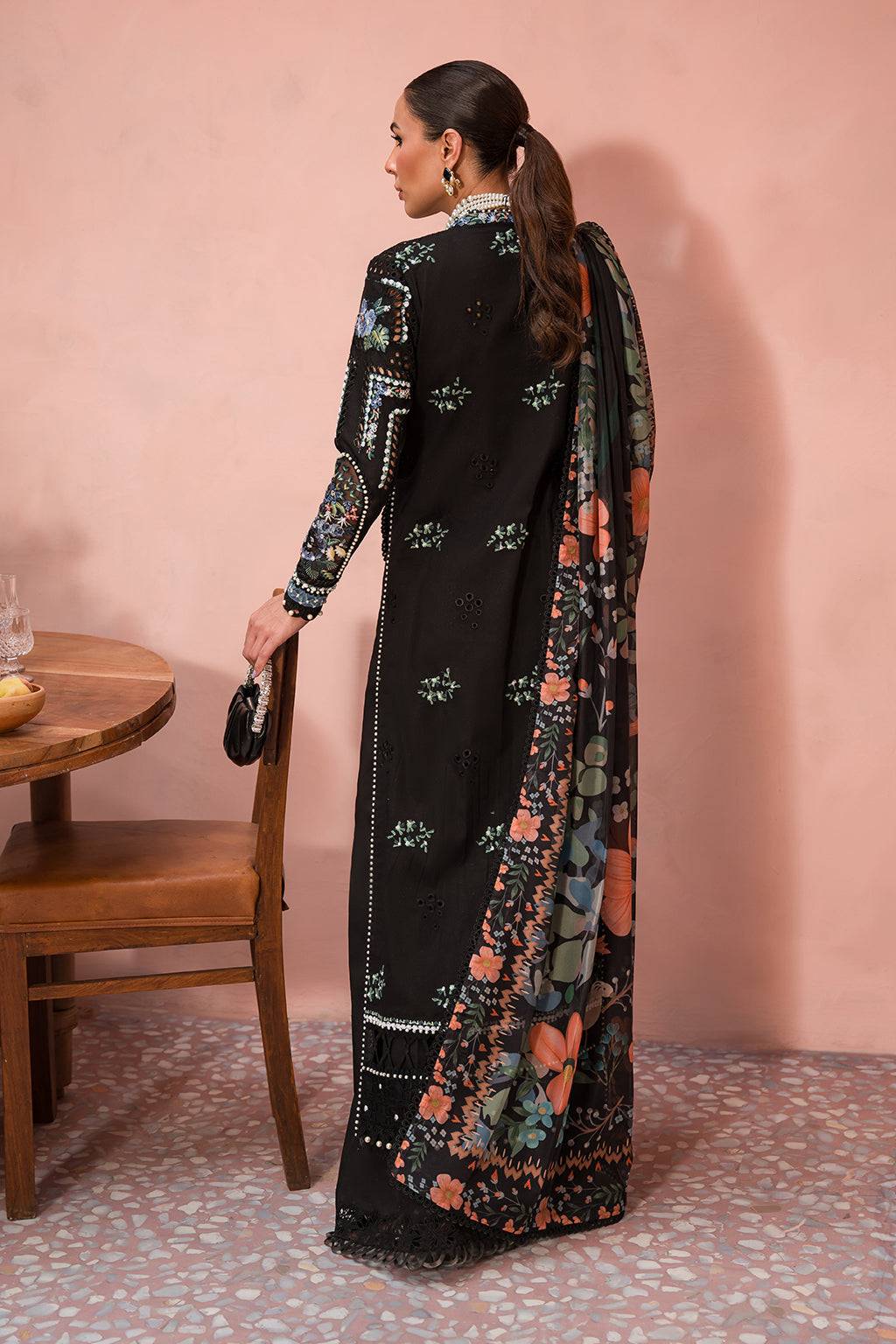 Afrozeh | The Pinted Grden Lawn 24 | Midnight Muse - Pakistani Designer Dress - by Afrozeh | Type: Luxury - 100% Original at Saira Sultan