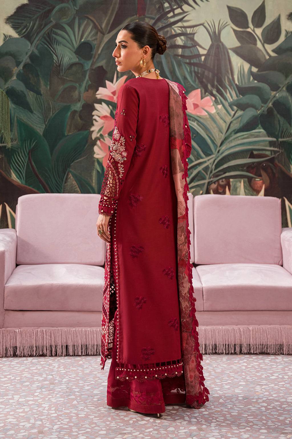 Afrozeh | The Pinted Grden Lawn 24 | Dahlia Dusk - Pakistani Designer Dress - by Afrozeh | Type: Luxury - 100% Original at Saira Sultan