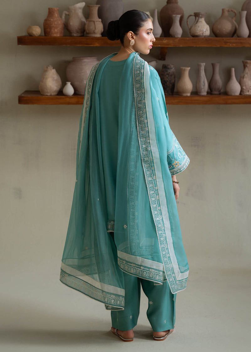 Jeem | Summer 25 RTW | COLETTE TEAL - Pakistani Designer Dress - by Jeem - Type : Ladies Clothes - 100% Original at Saira Sultan