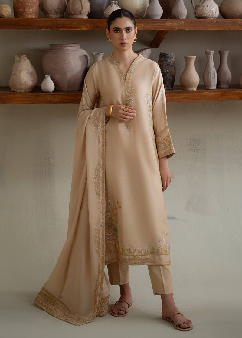 Jeem | Summer 25 RTW | BRUNETTE BEIGE - Pakistani Designer Dress - by Jeem - Type : Ladies Clothes - 100% Original at Saira Sultan
