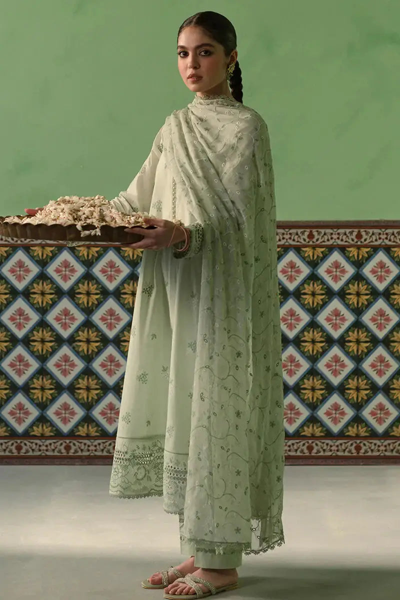 Cross Stitch | Chikankari Lawn | ICY MINT - Pakistani Designer Dress - by Cross Stitch | Type: Luxury - 100% Original at Saira Sultan