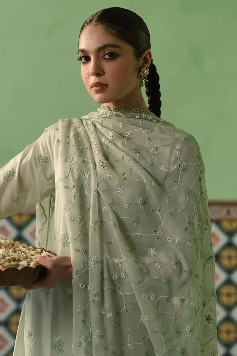 Cross Stitch | Chikankari Lawn | ICY MINT - Pakistani Designer Dress - by Cross Stitch | Type: Luxury - 100% Original at Saira Sultan