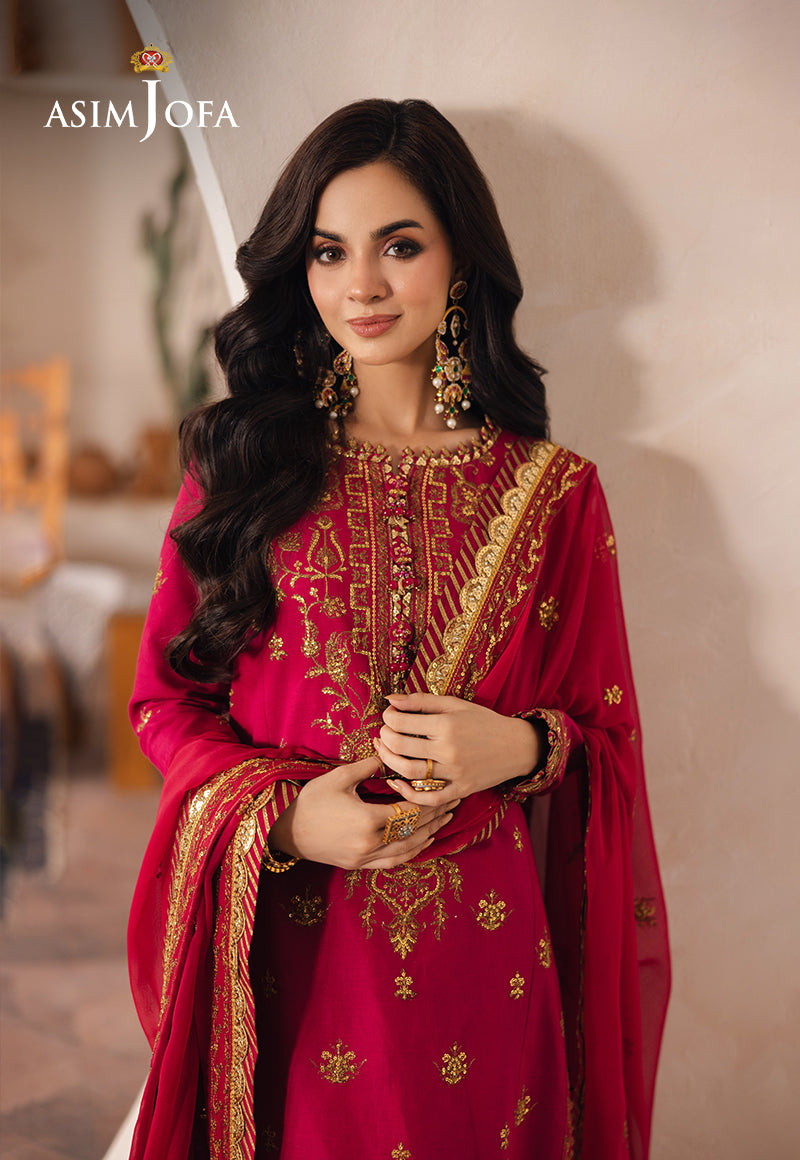 Asim Jofa | Heeriye Formals | AJHE-08 M Magenta Jumbo Silk