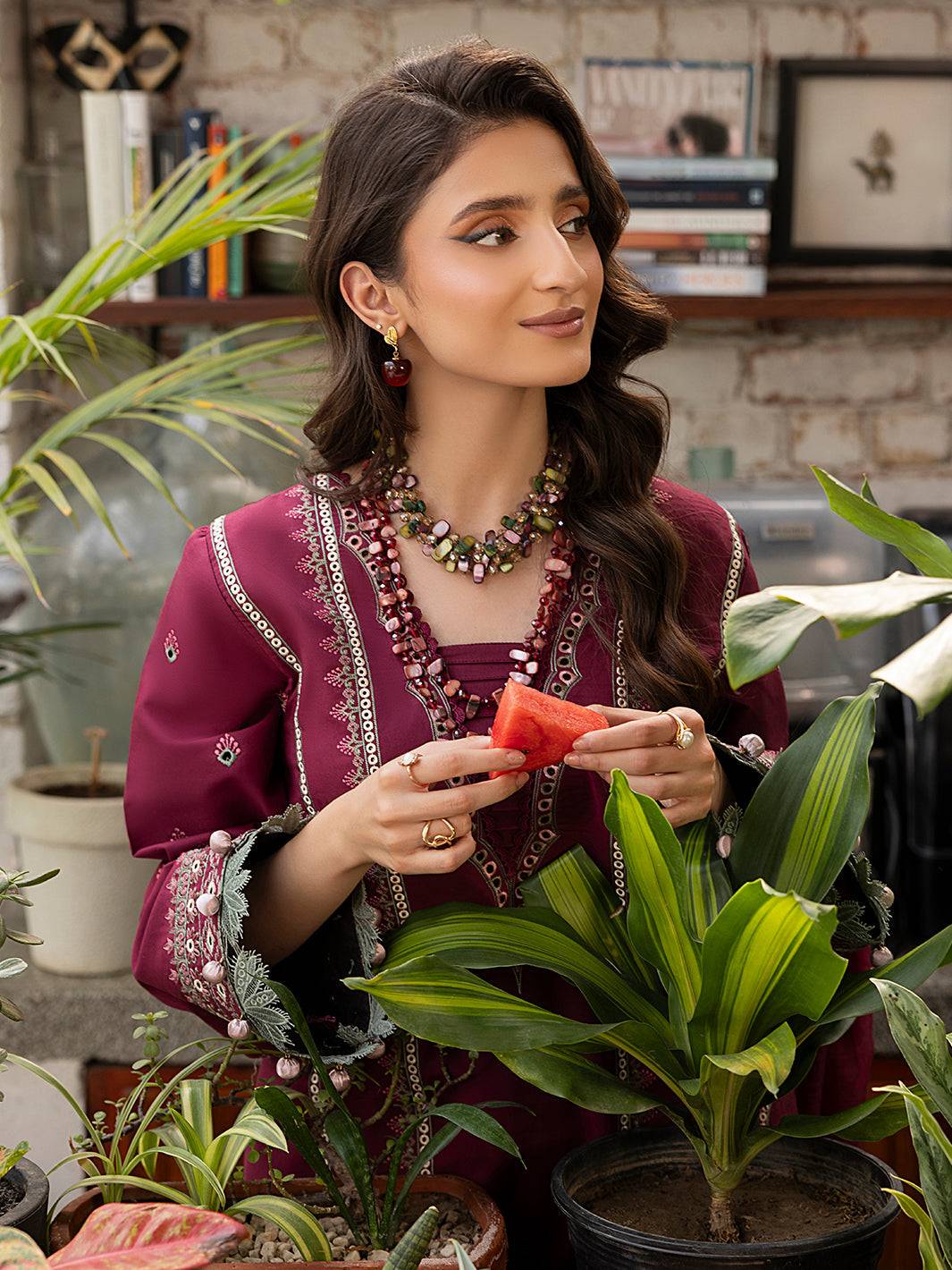 Izel | Meadow Muse Embroidered Lawn 25 | ALOURA - Pakistani Designer Dress - by Izel | Type: Ladies Clothes - 100% Original at Saira Sultan