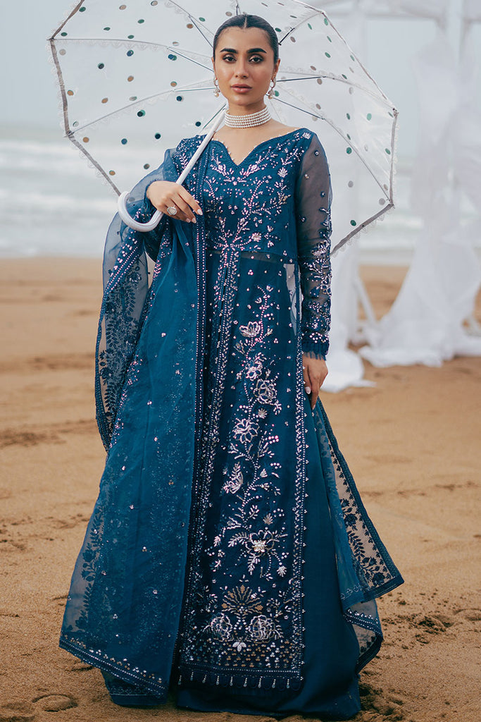 Cross Stitch | Wedding Collection 25 | AZURE TRANQUIL XS Teal Blue Organza