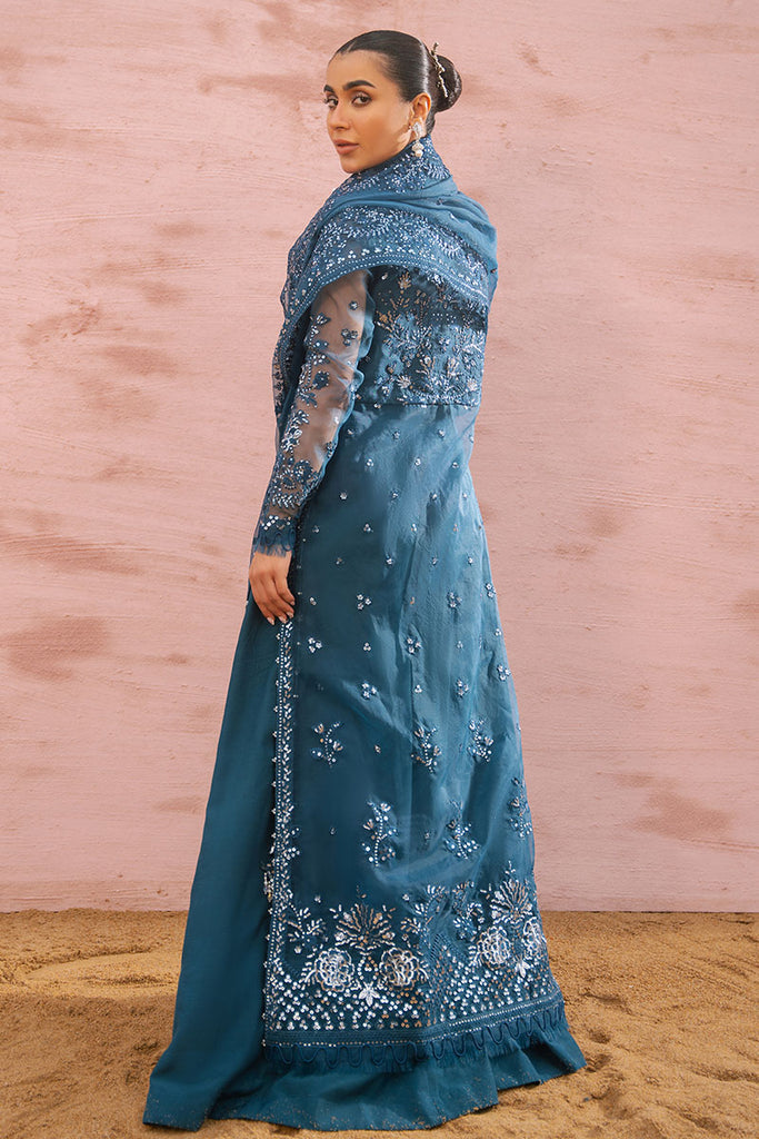 Cross Stitch | Wedding Collection 25 | AZURE TRANQUIL S Teal Blue Organza