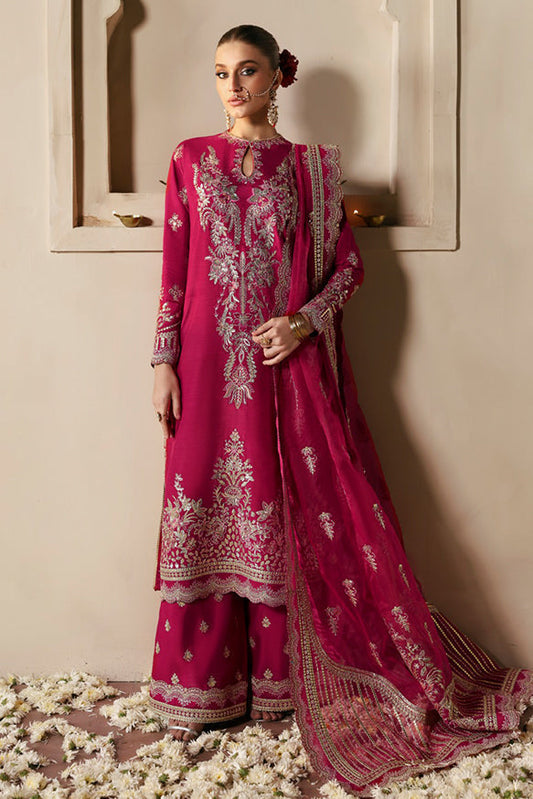 Afrozeh | Divani Silk Edit 25 | Shabana XS Candy Pink Raw Silk