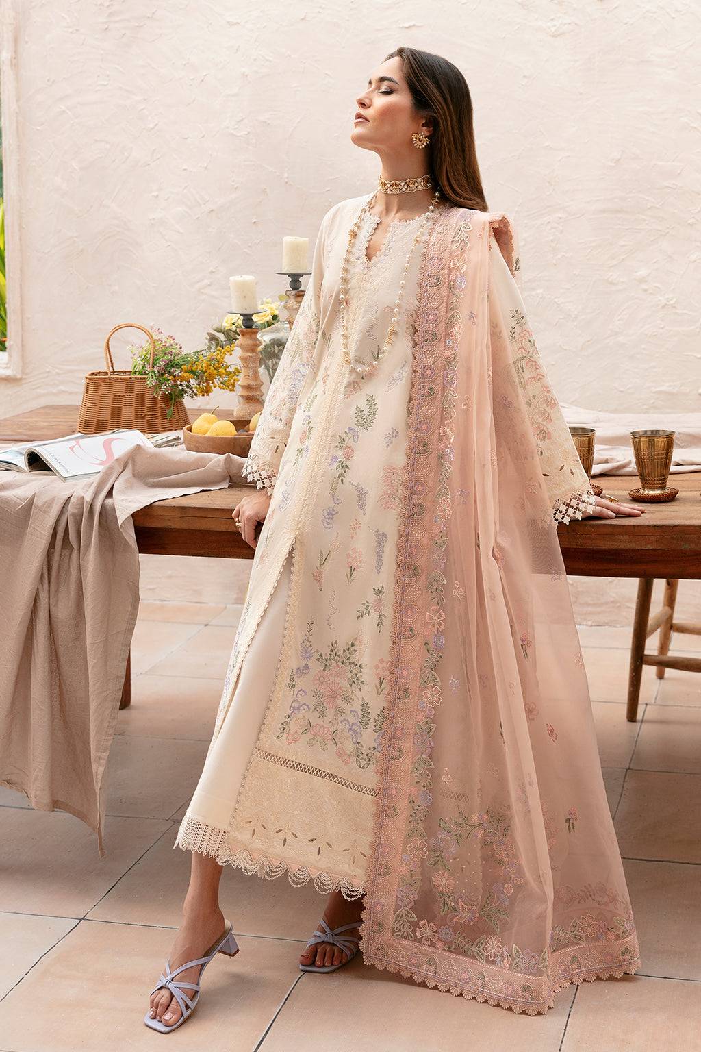Afrozeh | Cascade Luxury Lawn 24 | Luna - Pakistani Designer Dress - by Afrozeh | Type: Luxury - 100% Original at Saira Sultan
