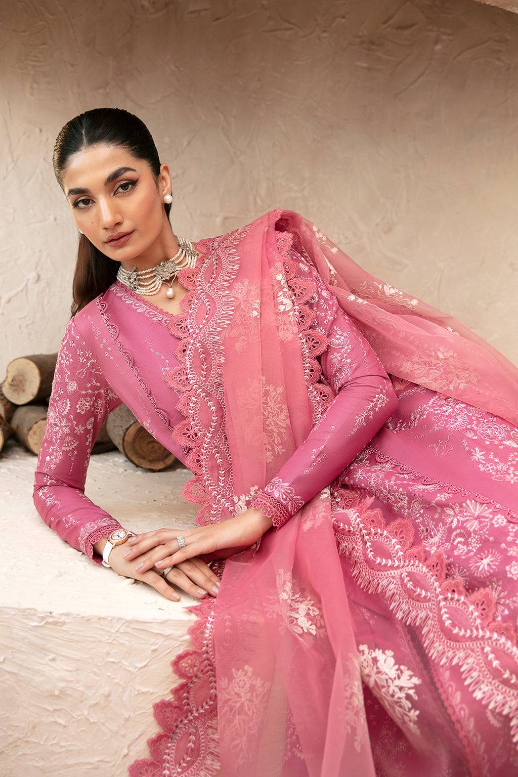 Afrozeh | Cascade Luxury Lawn 24 | Aurelia - Pakistani Designer Dress - by Afrozeh | Type: Luxury - 100% Original at Saira Sultan