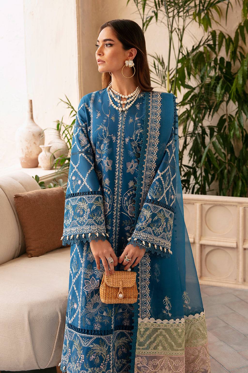 Afrozeh | Cascade Luxury Lawn 24 | Amelia - Pakistani Designer Dress - by Afrozeh | Type: Luxury - 100% Original at Saira Sultan