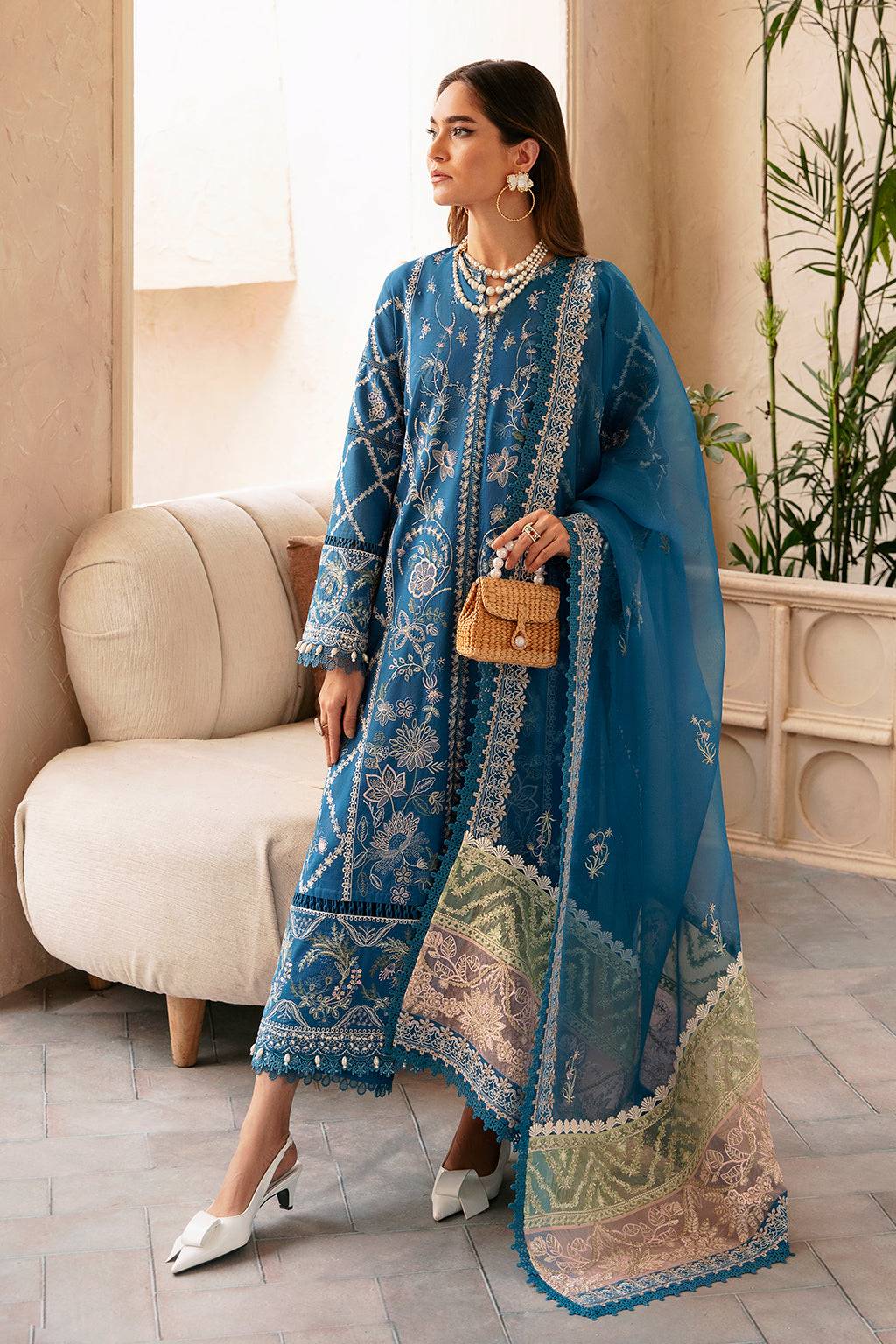 Afrozeh | Cascade Luxury Lawn 24 | Amelia - Pakistani Designer Dress - by Afrozeh | Type: Luxury - 100% Original at Saira Sultan