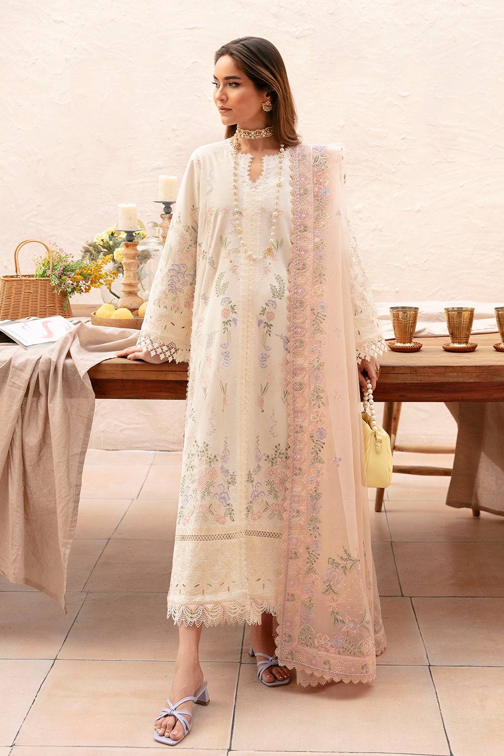 Afrozeh | Cascade Luxury Lawn 24 | Luna - Pakistani Designer Dress - by Afrozeh | Type: Luxury - 100% Original at Saira Sultan