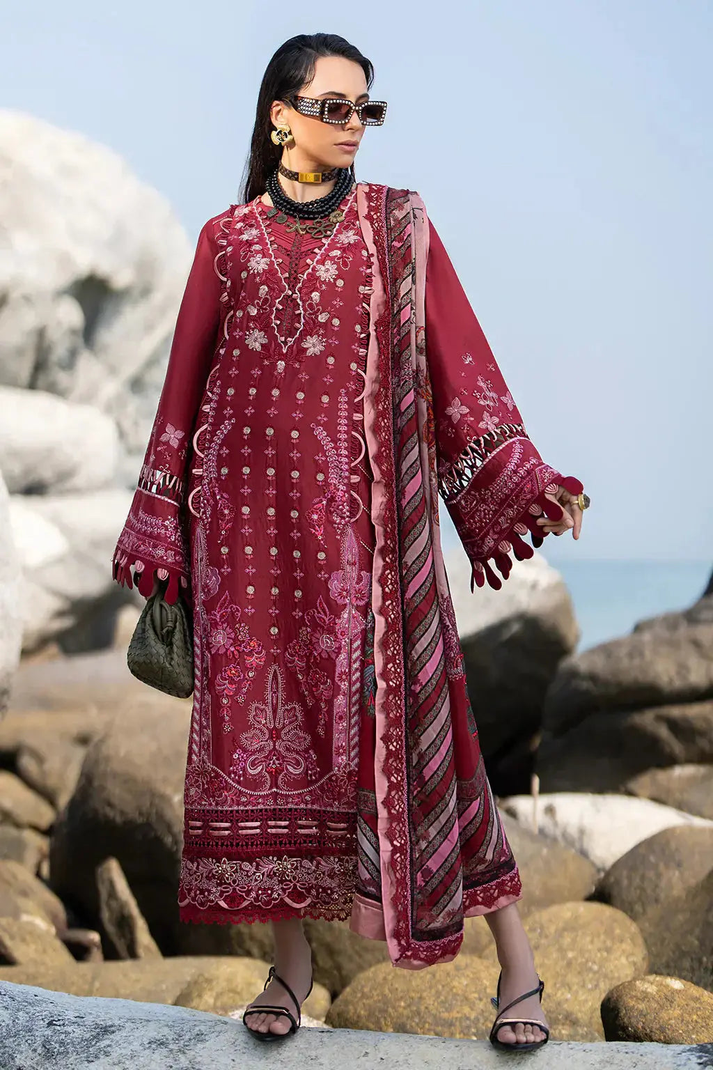 AJR Couture | Alif Signature Luxury Lawn 24 | Eleganza - Pakistani Designer Dress - by AJR Couture | Type: Luxury - 100% Original at Saira Sultan