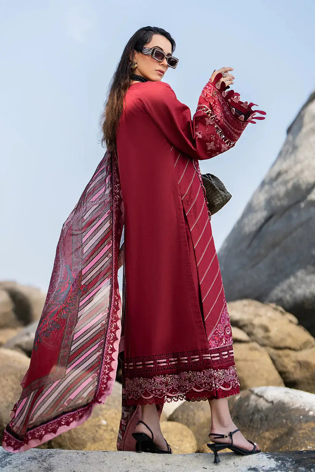 AJR Couture | Alif Signature Luxury Lawn 24 | Eleganza - Pakistani Designer Dress - by AJR Couture | Type: Luxury - 100% Original at Saira Sultan