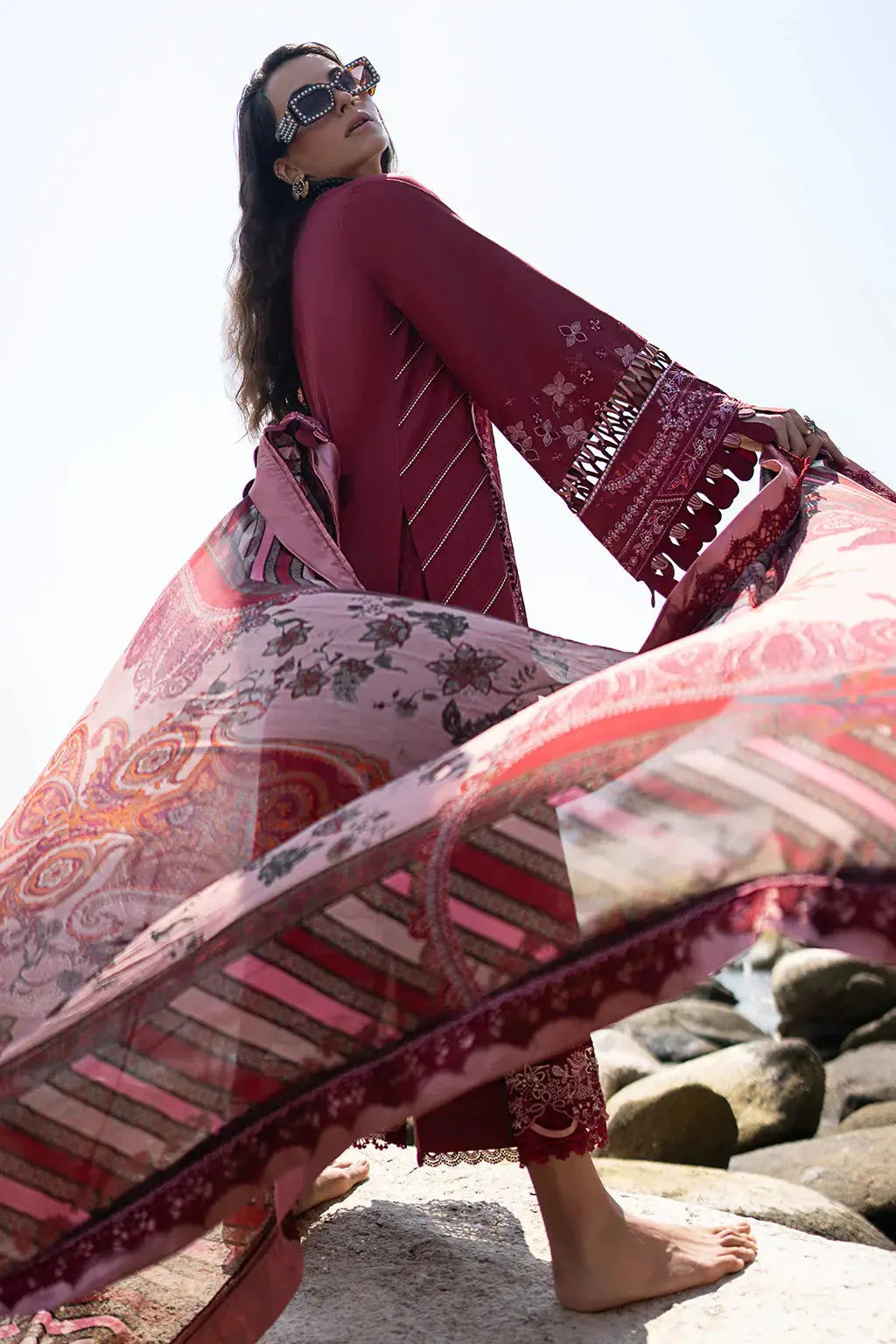 AJR Couture | Alif Signature Luxury Lawn 24 | Eleganza - Pakistani Designer Dress - by AJR Couture | Type: Luxury - 100% Original at Saira Sultan