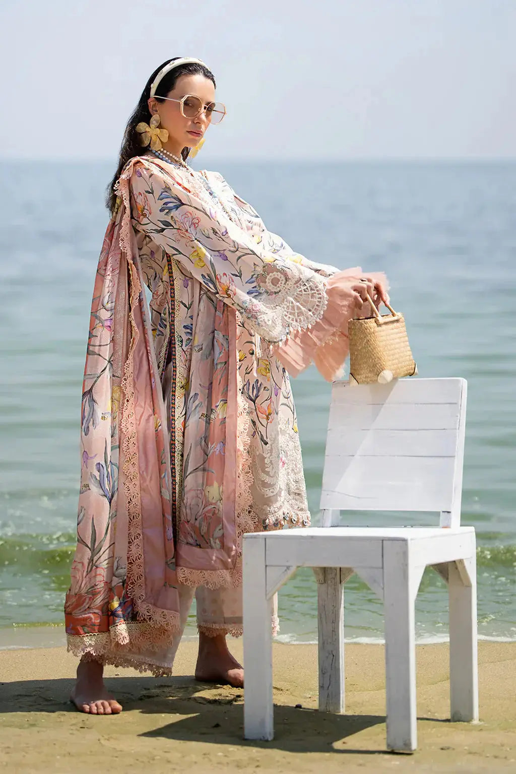 AJR Couture | Alif Signature Luxury Lawn 24 | Blooming - Pakistani Designer Dress - by AJR Couture | Type: Luxury - 100% Original at Saira Sultan